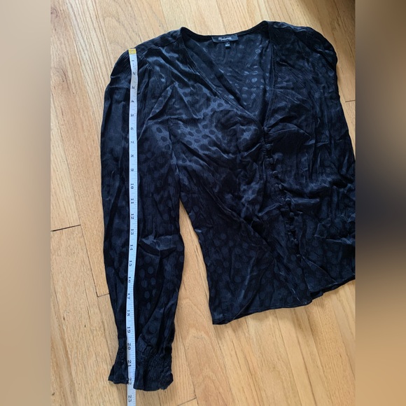 Madewell // Black Polka Dot Blouse - Picture 6 of 9